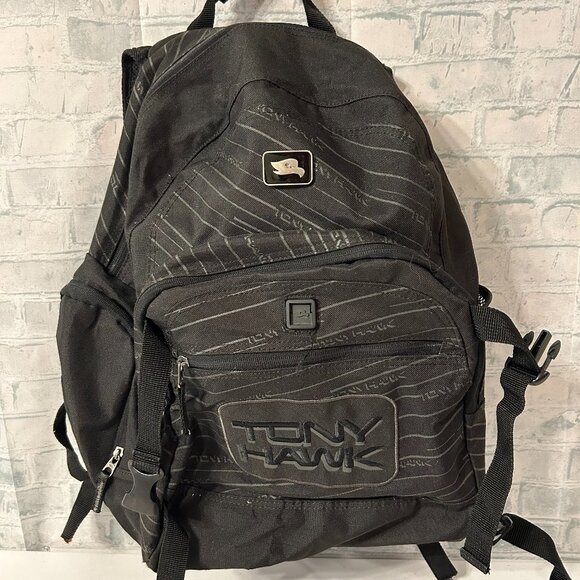 TONY HAWK BLACK SKATEBOARD BACK PACK - Picture 1 of 6